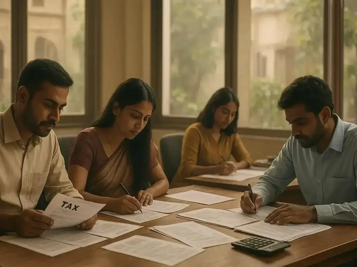 Digital ITR filing on laptop showing deduction calculations and tax savings breakdown